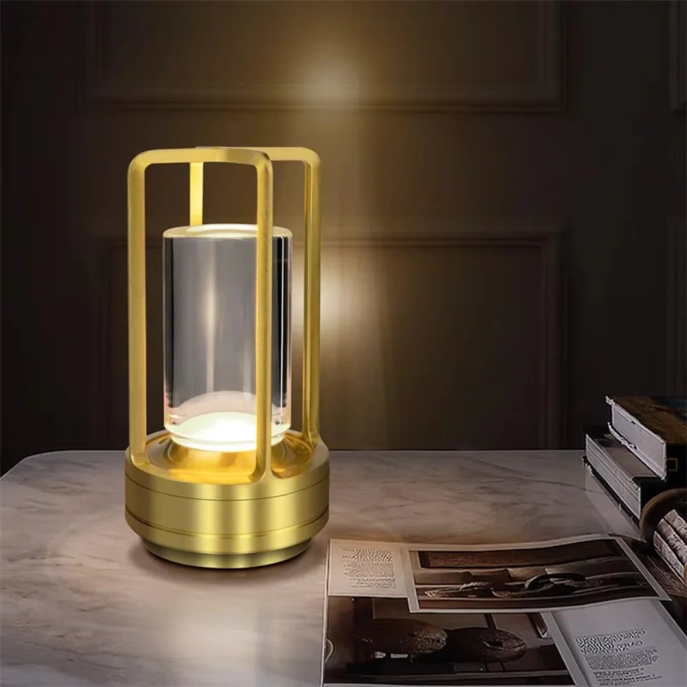 Cylinder Cage Table Lamp