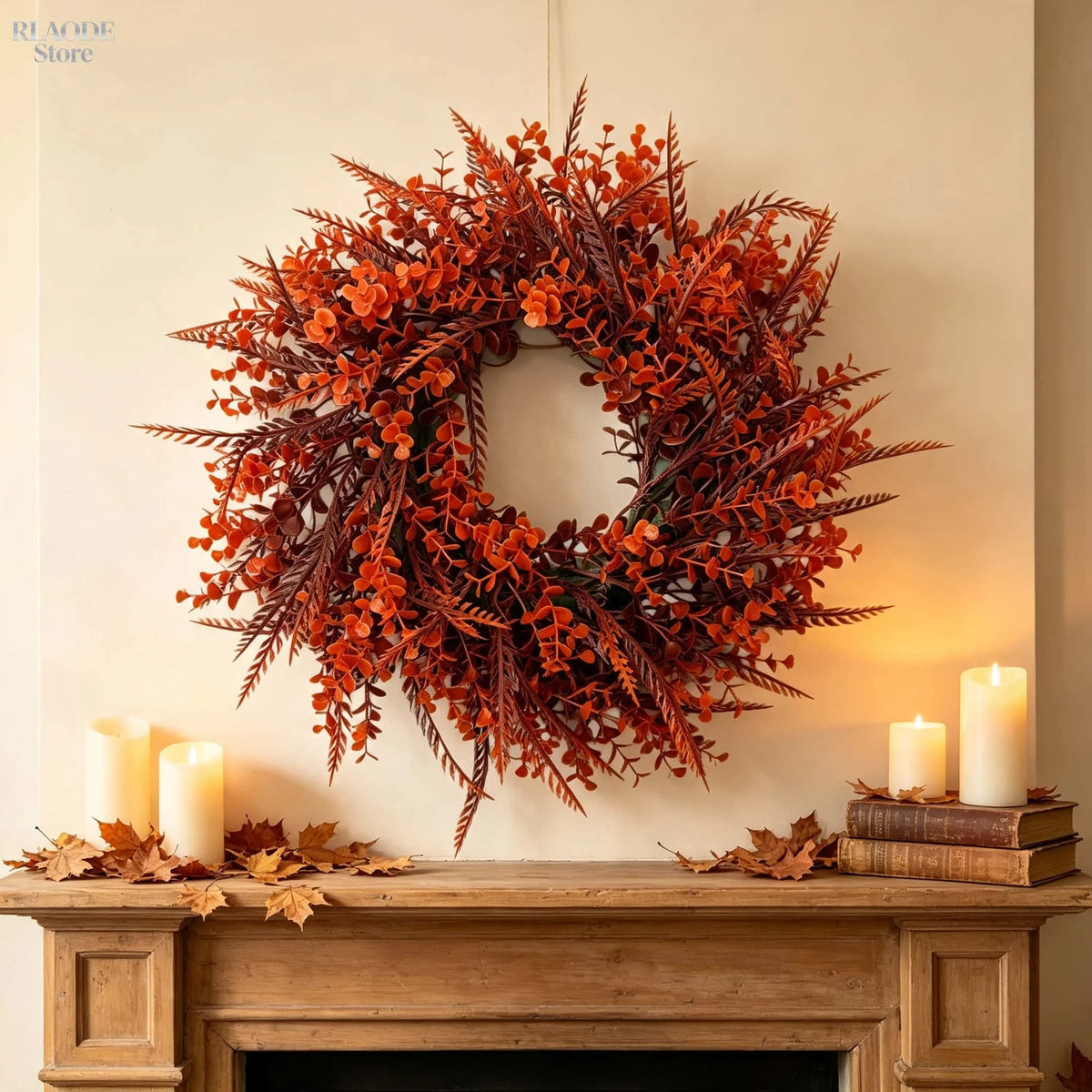 Sylvara Eucalyptus Wreath - 38cm Faux Greenery Ring