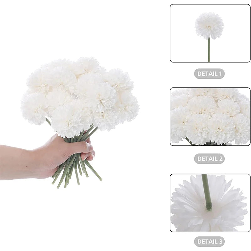 Chrysanne Silk Stems - Chrysanthemum Bunch, Four Colours