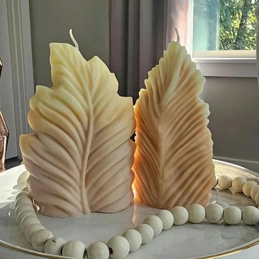 Foliata Candle Mould - Veined Leaf Silicone Cast