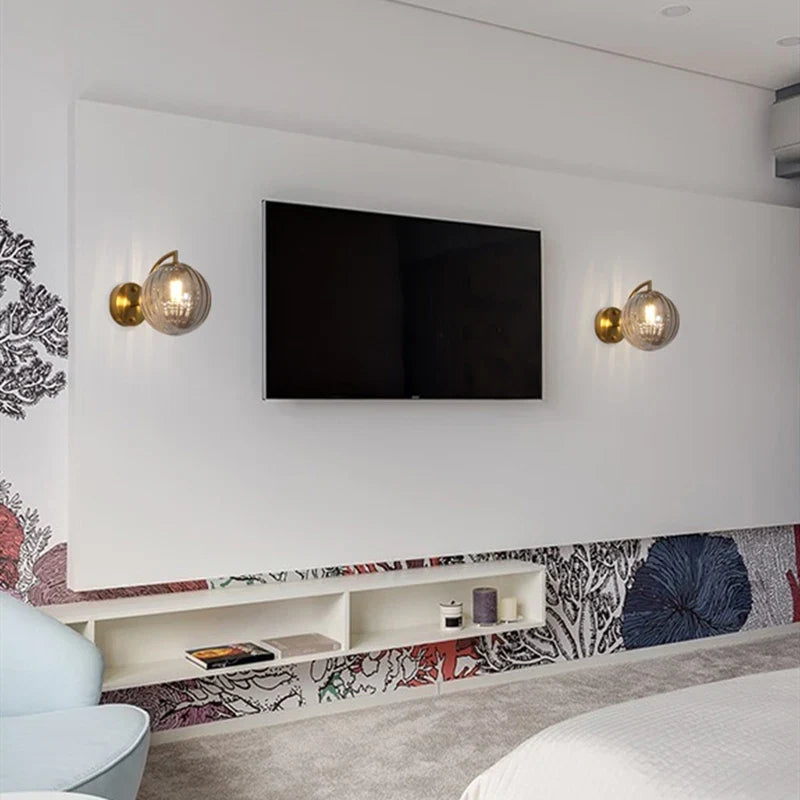 Glass Globe Wall Lamp