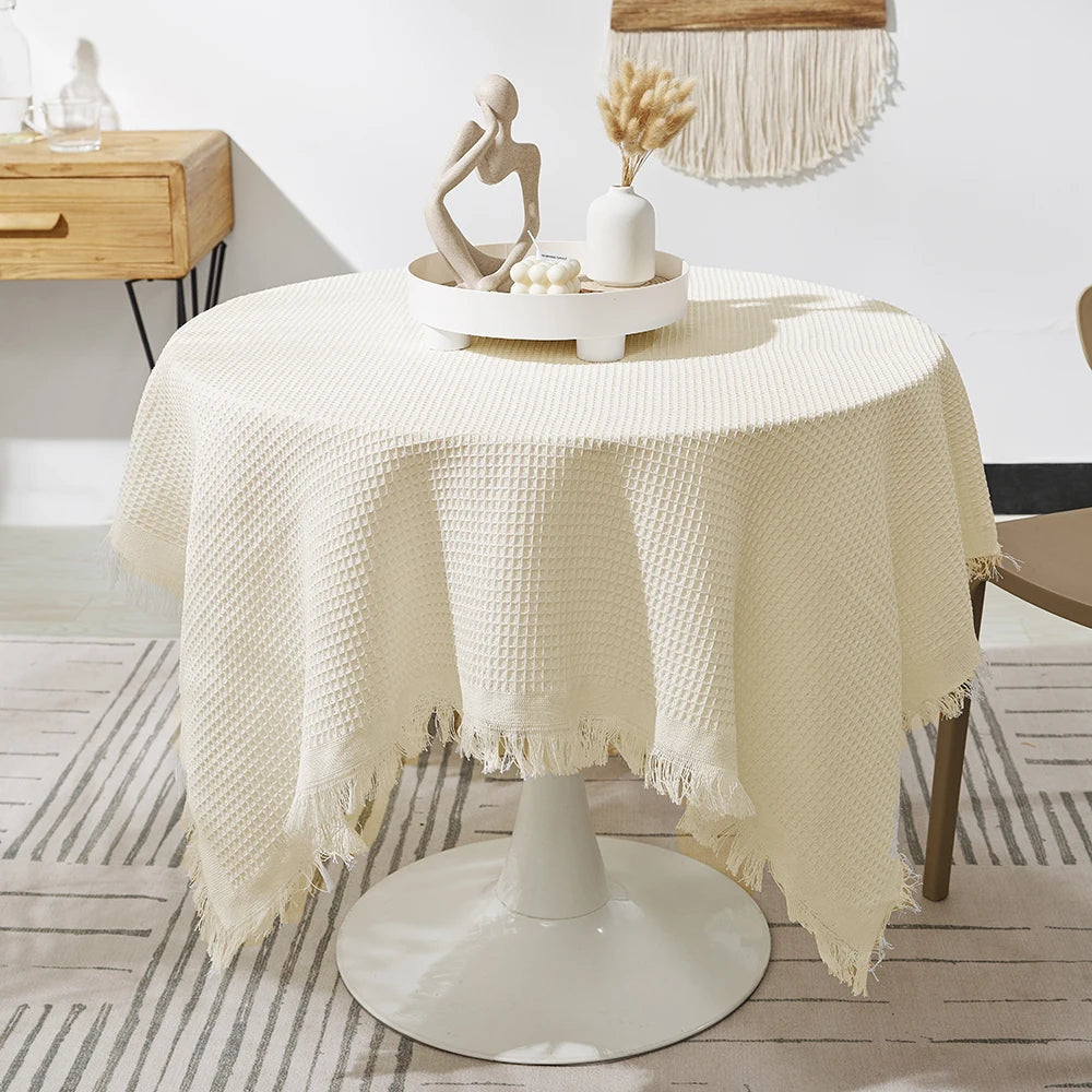 Fringella Square Tablecloth - Crocheted Edge, Three Sizes