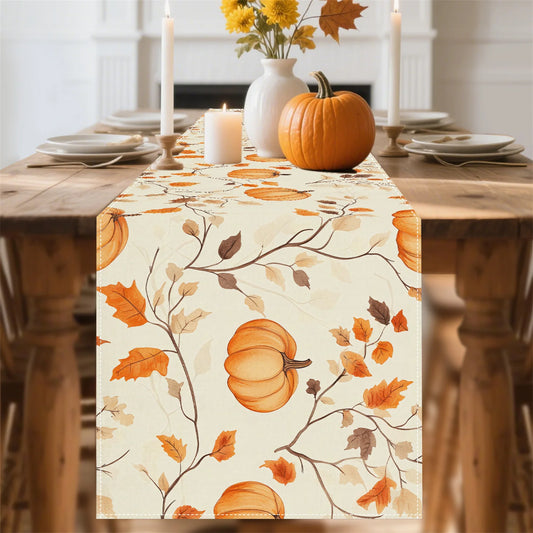 Pumbrey Knitted Runner - Six Lengths, Pumpkin Motif