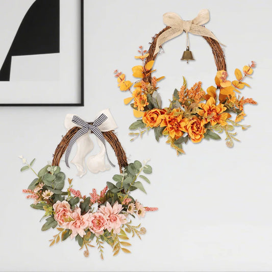 Amberly Door Wreath - 35cm Leaf & Berry Ring