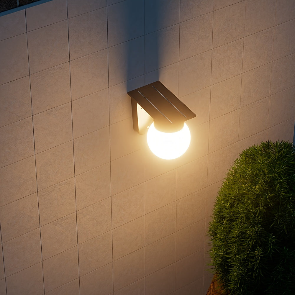 Solar Globe LED Wall Light