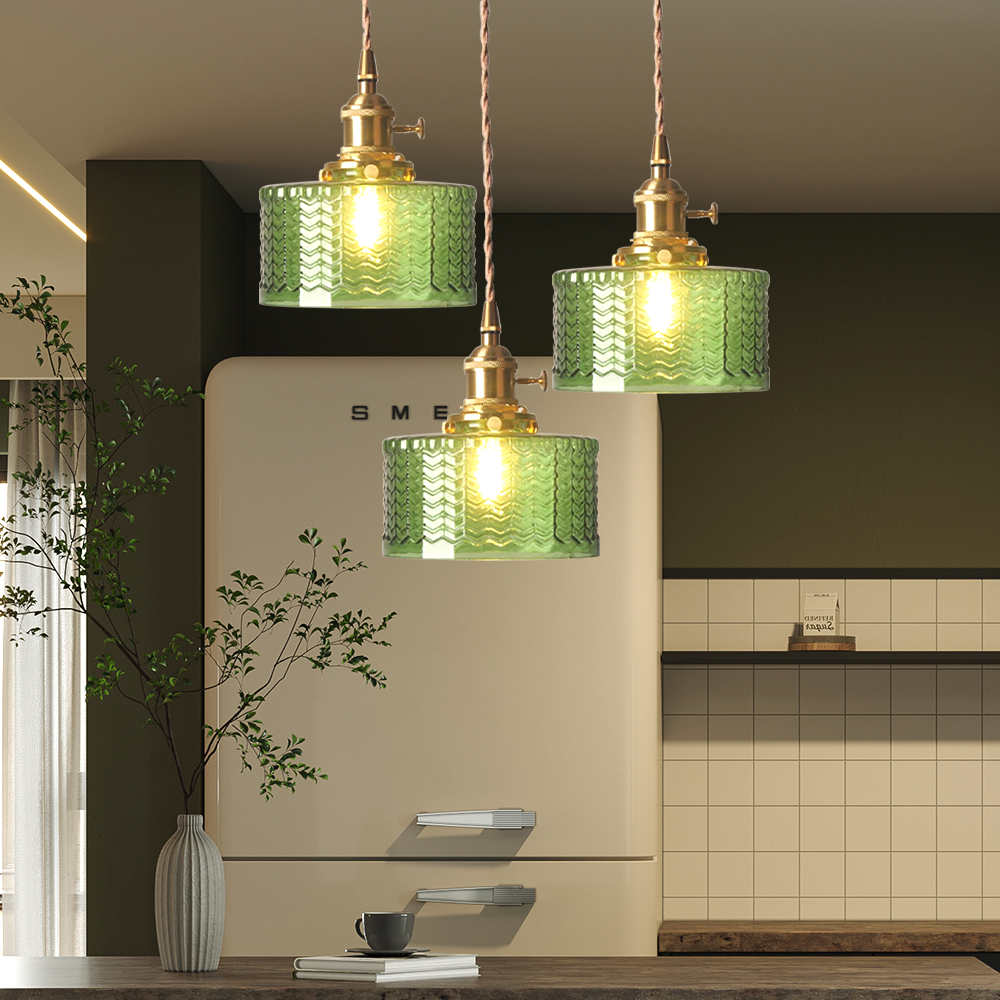 Green Glass Pendant Light