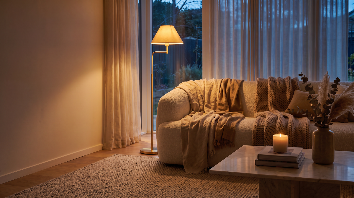 Casa Vanda hero, evening living room