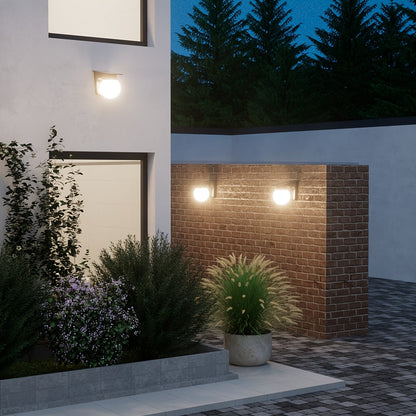 Solar Globe LED Wall Light