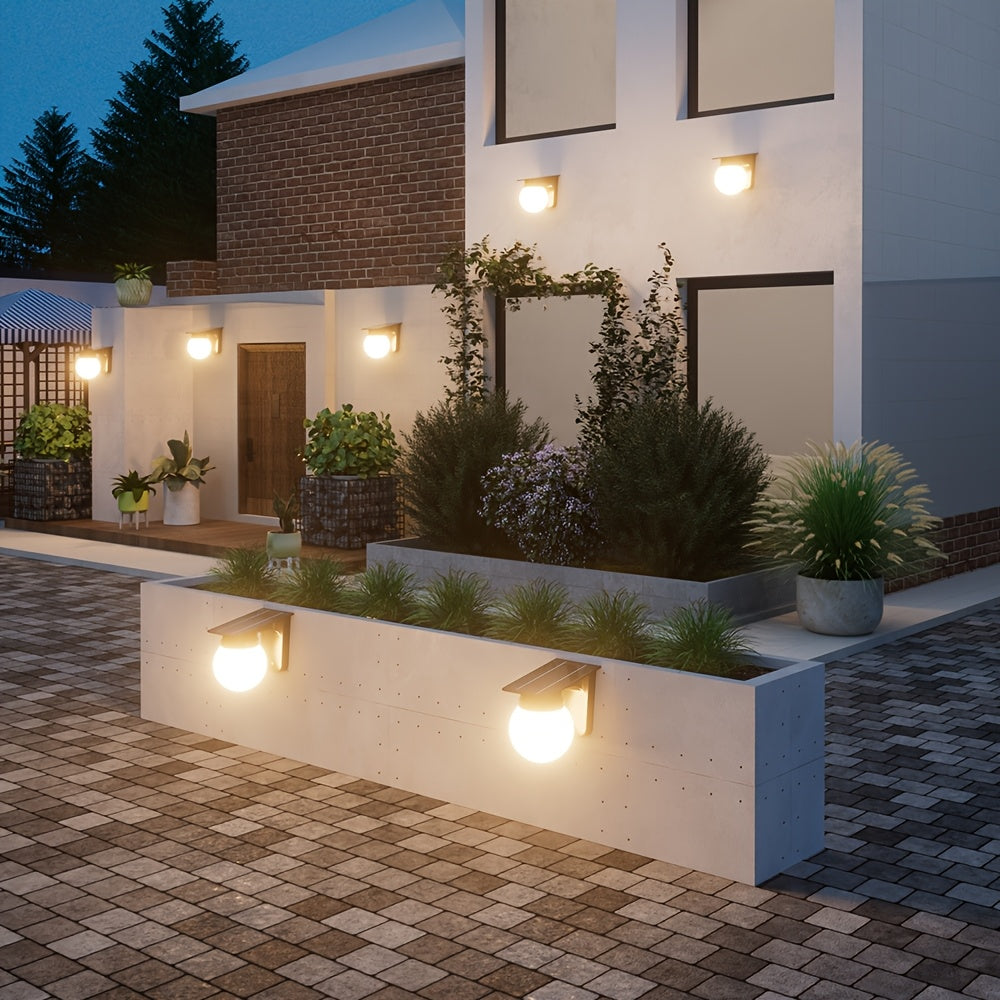 Solar Globe LED Wall Light