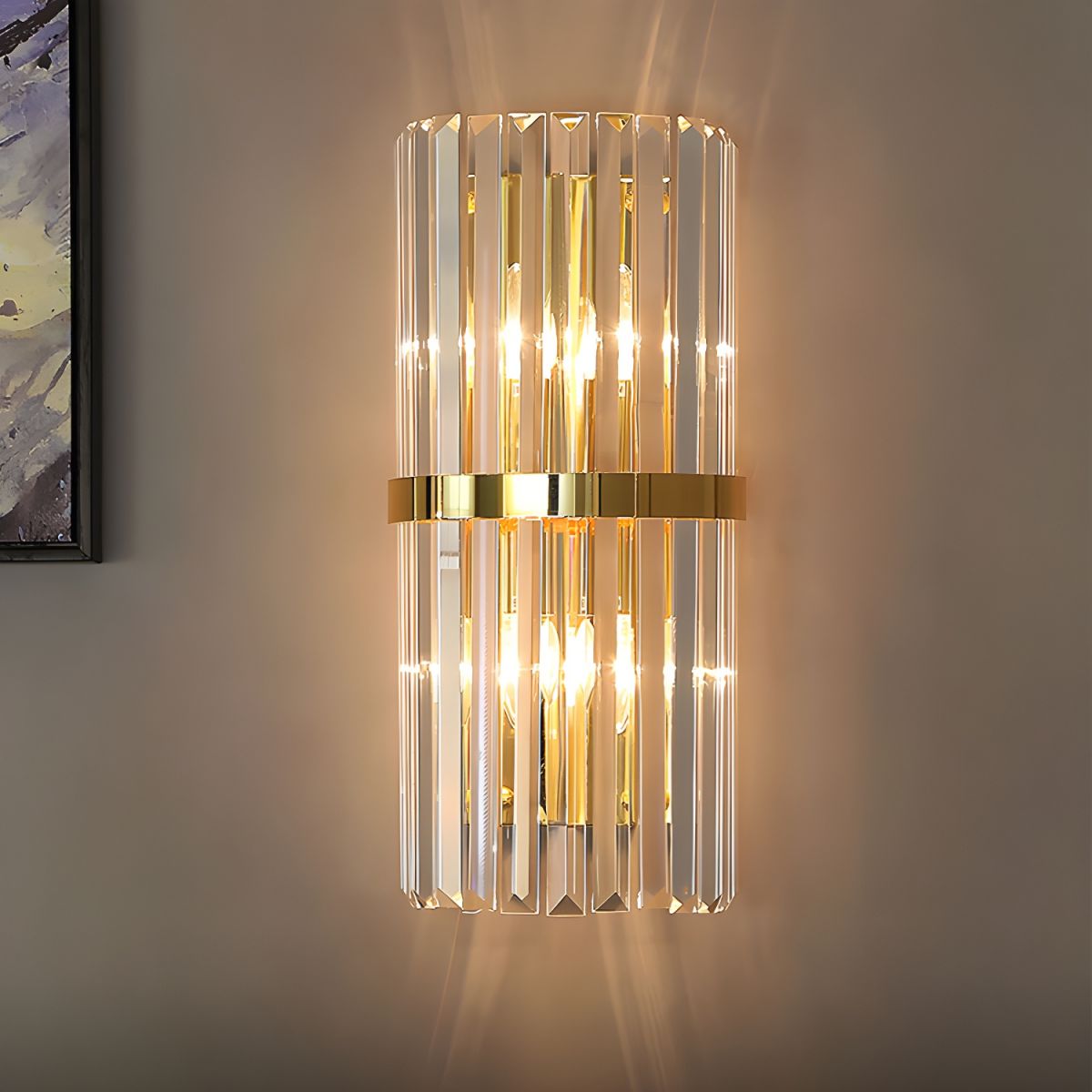 Crystal Column Wall Light