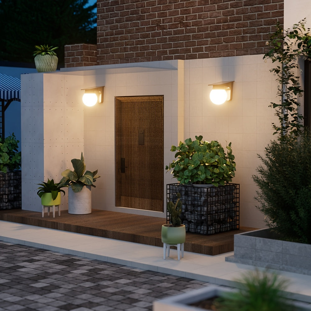 Solar Globe LED Wall Light