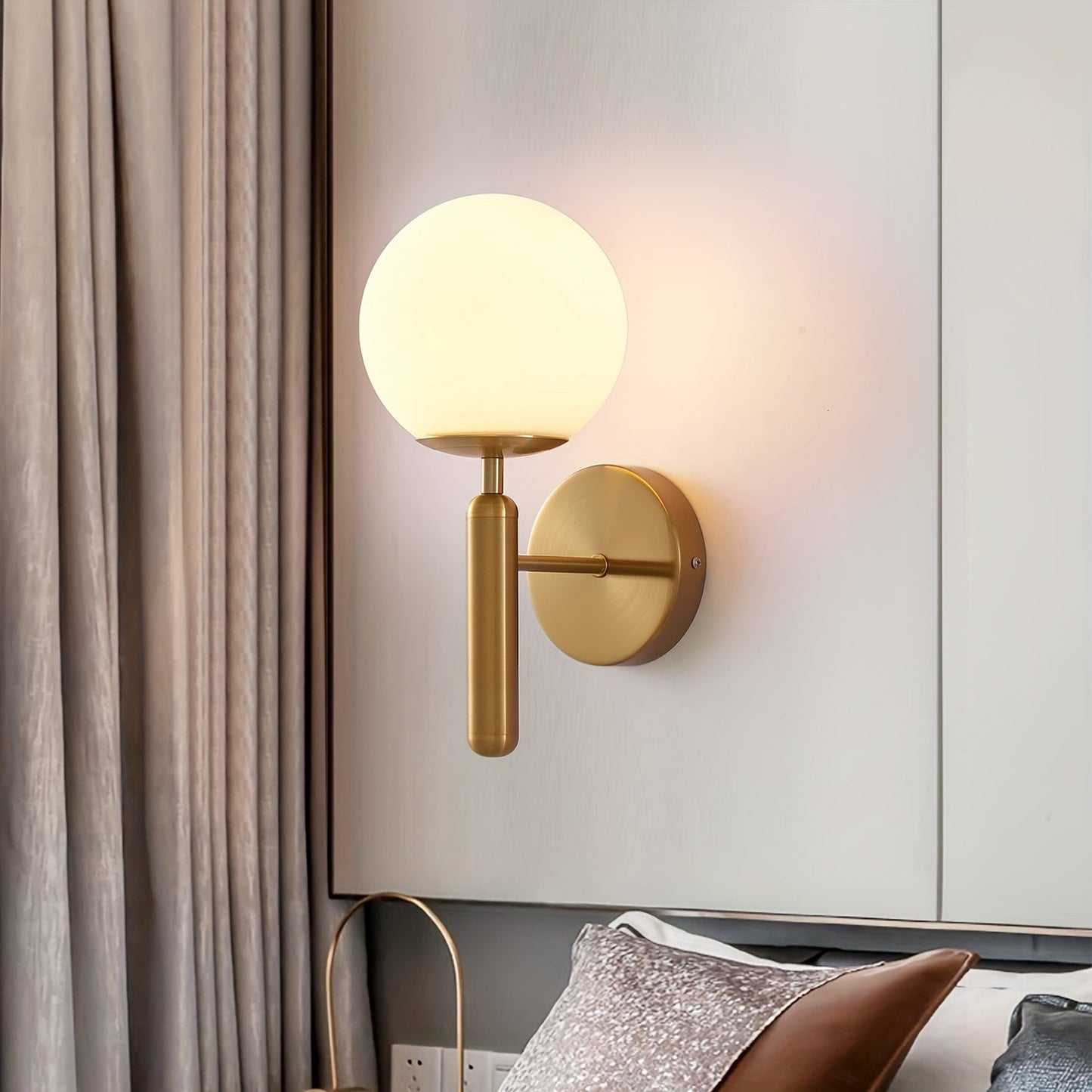 Frosted Globe Wall Sconce