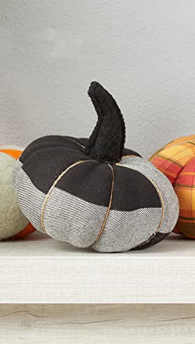 Feltona Pumpkin Figurine - Handmade Fabric, 6in