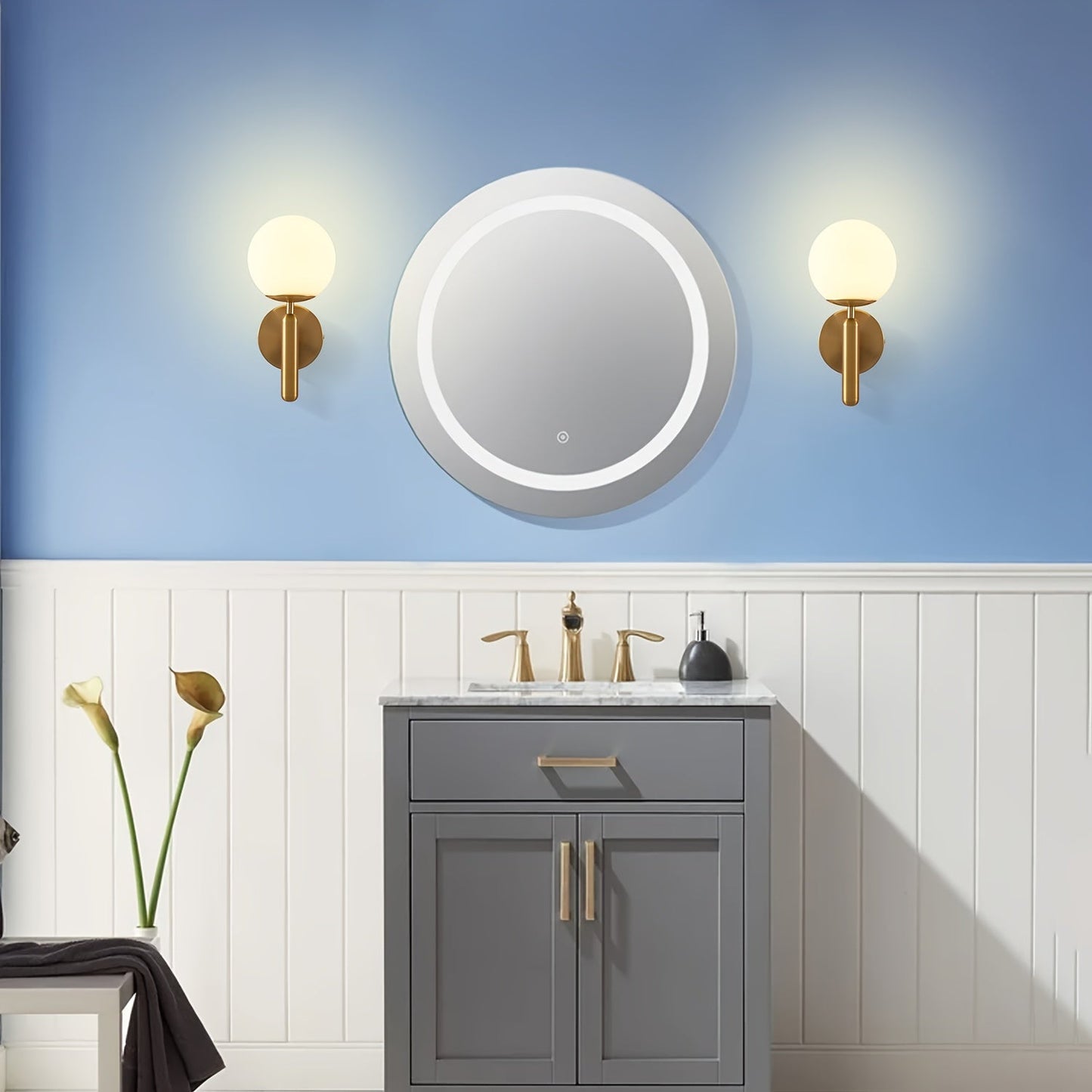 Frosted Globe Wall Sconce