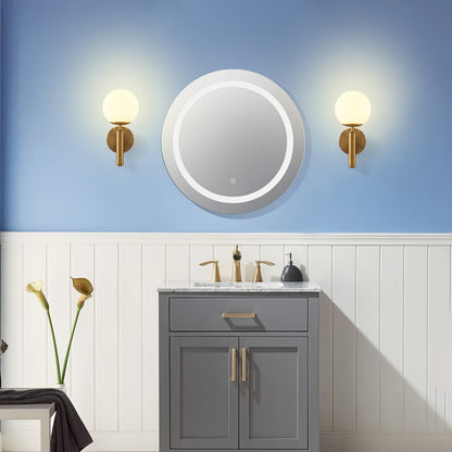 Frosted Globe Wall Sconce