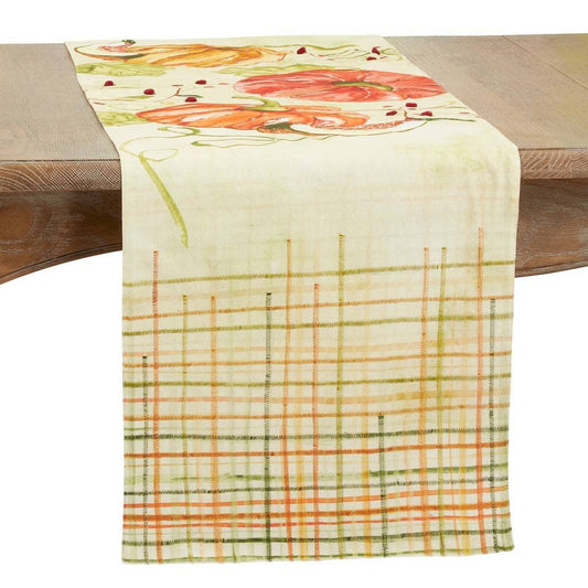 Harvella Table Runner - Cotton Pumpkin Print, 72in
