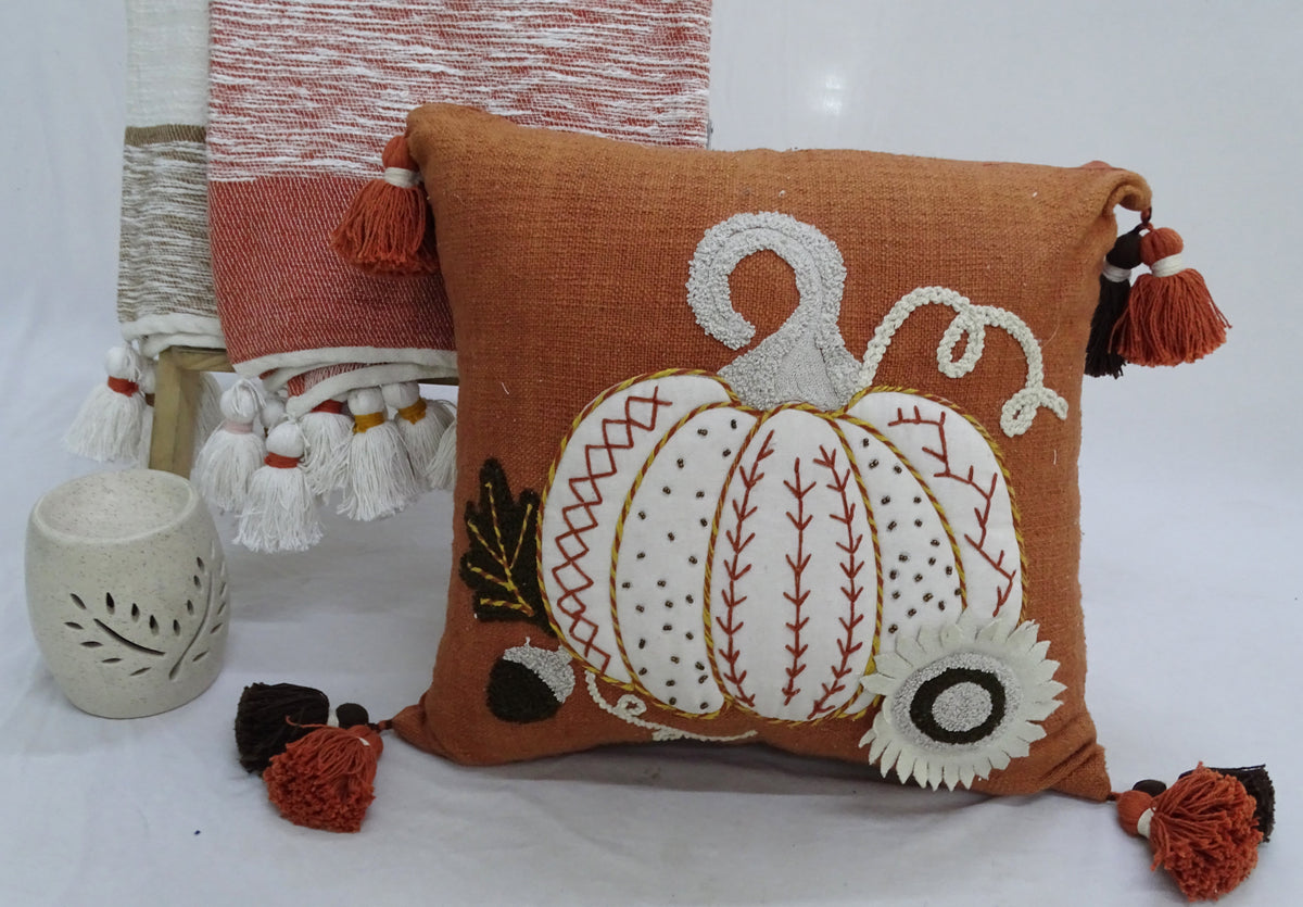 Solvara Pumpkin Pillow - Filled Cushion, 20in