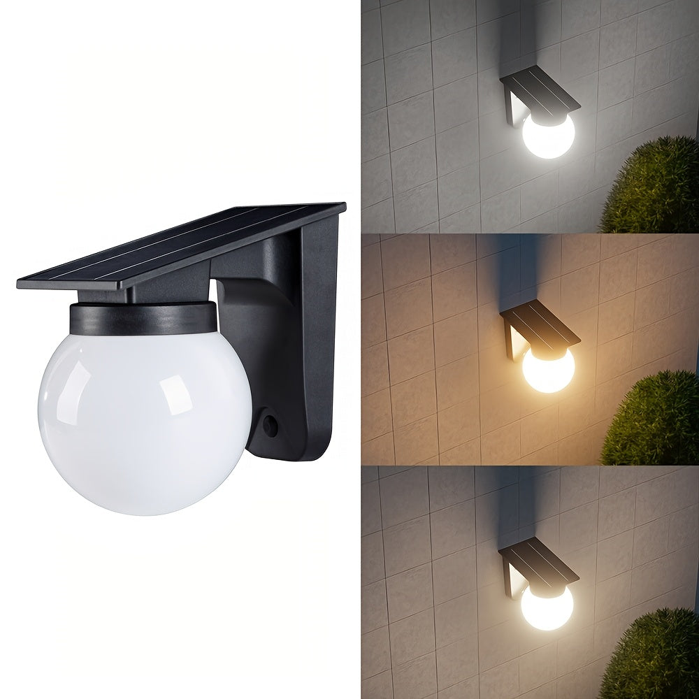 Solar Globe LED Wall Light
