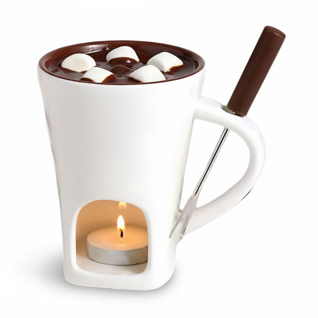 Ceramic Candle Fondue Set