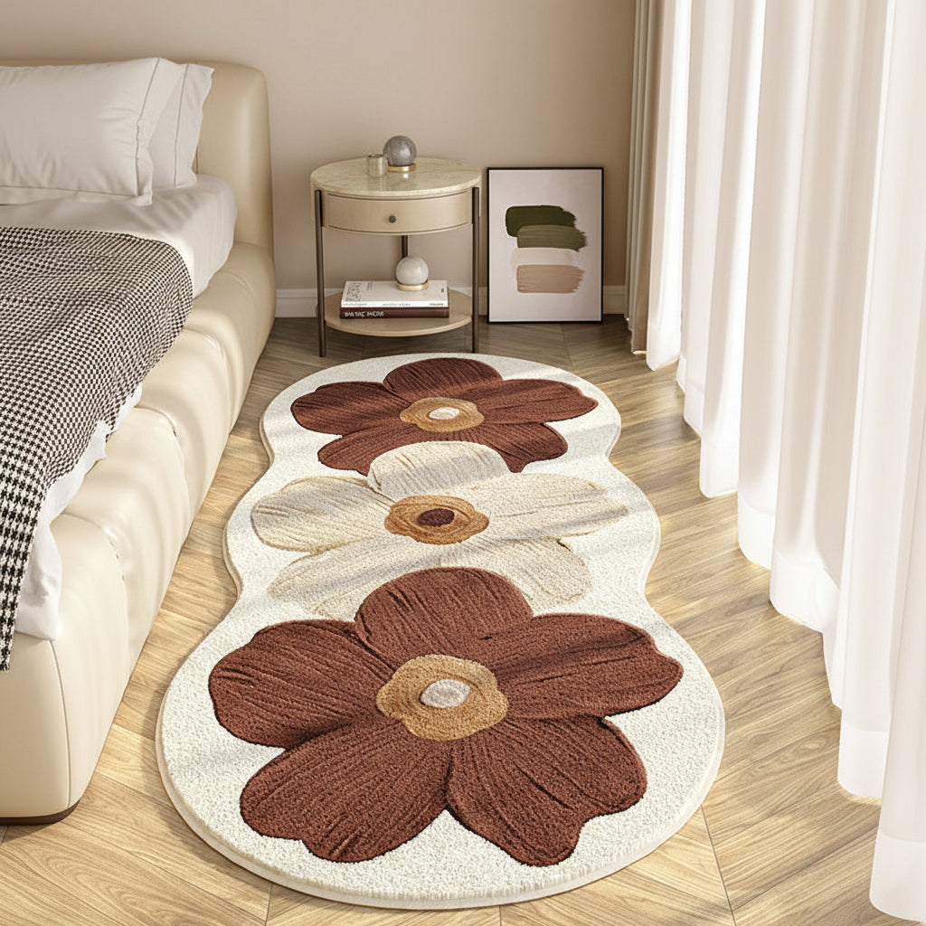 Floral Irregular Area Rug