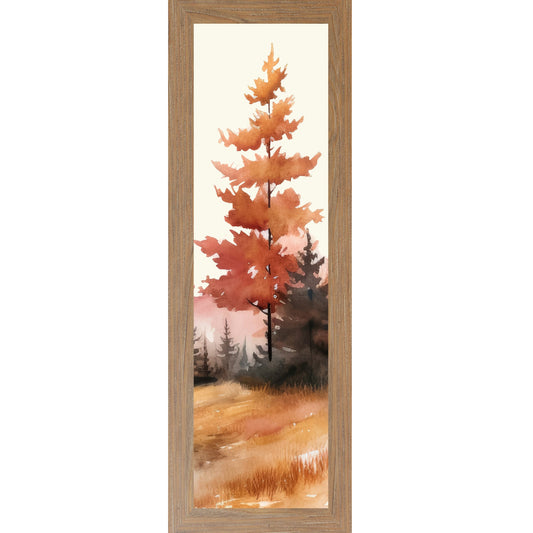 Pinehurst Framed Print - Narrow Watercolour Tree
