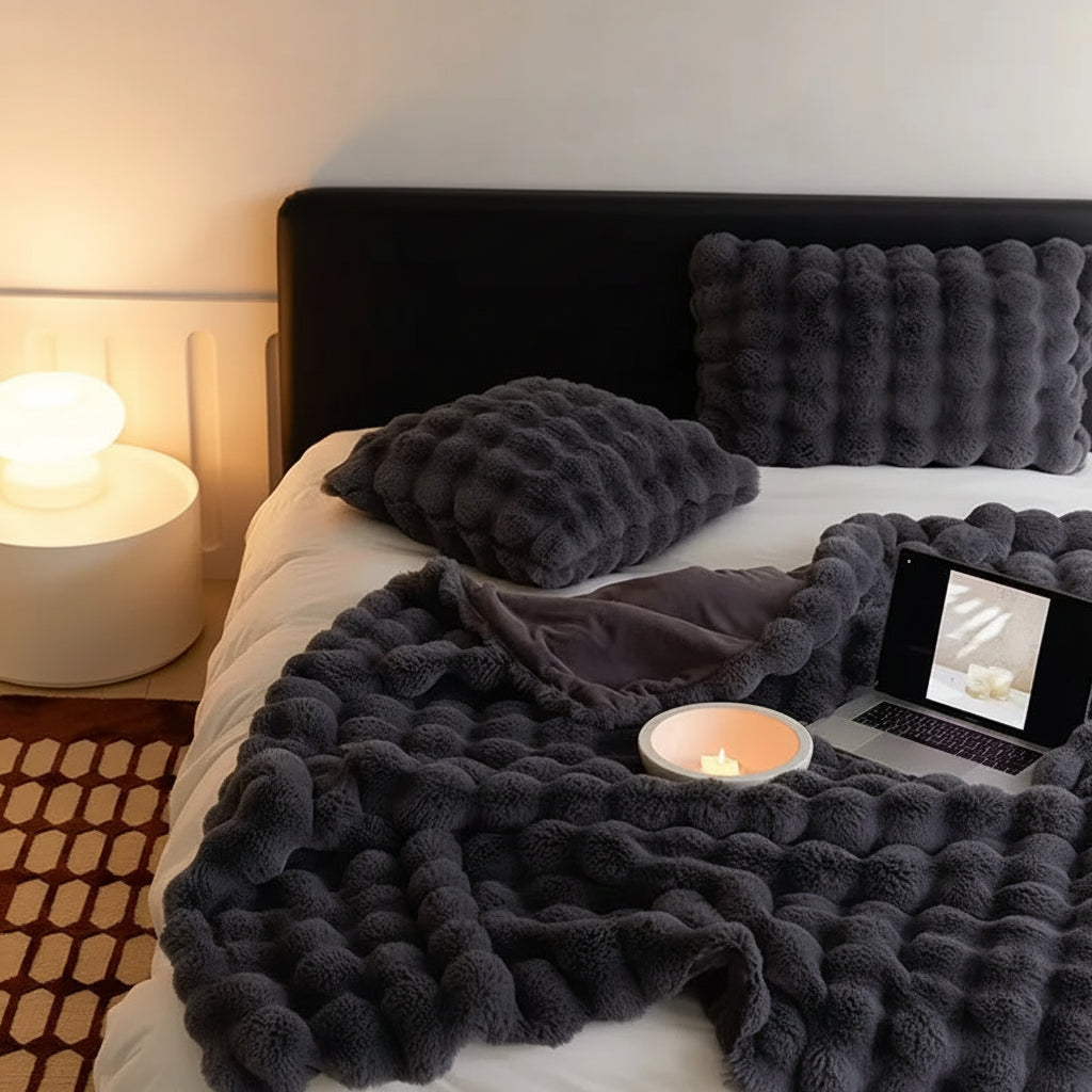 Longpile Faux Fur Throw Blanket