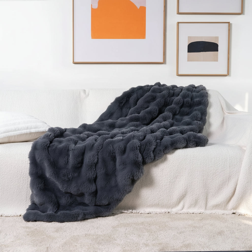 Longpile Faux Fur Throw Blanket