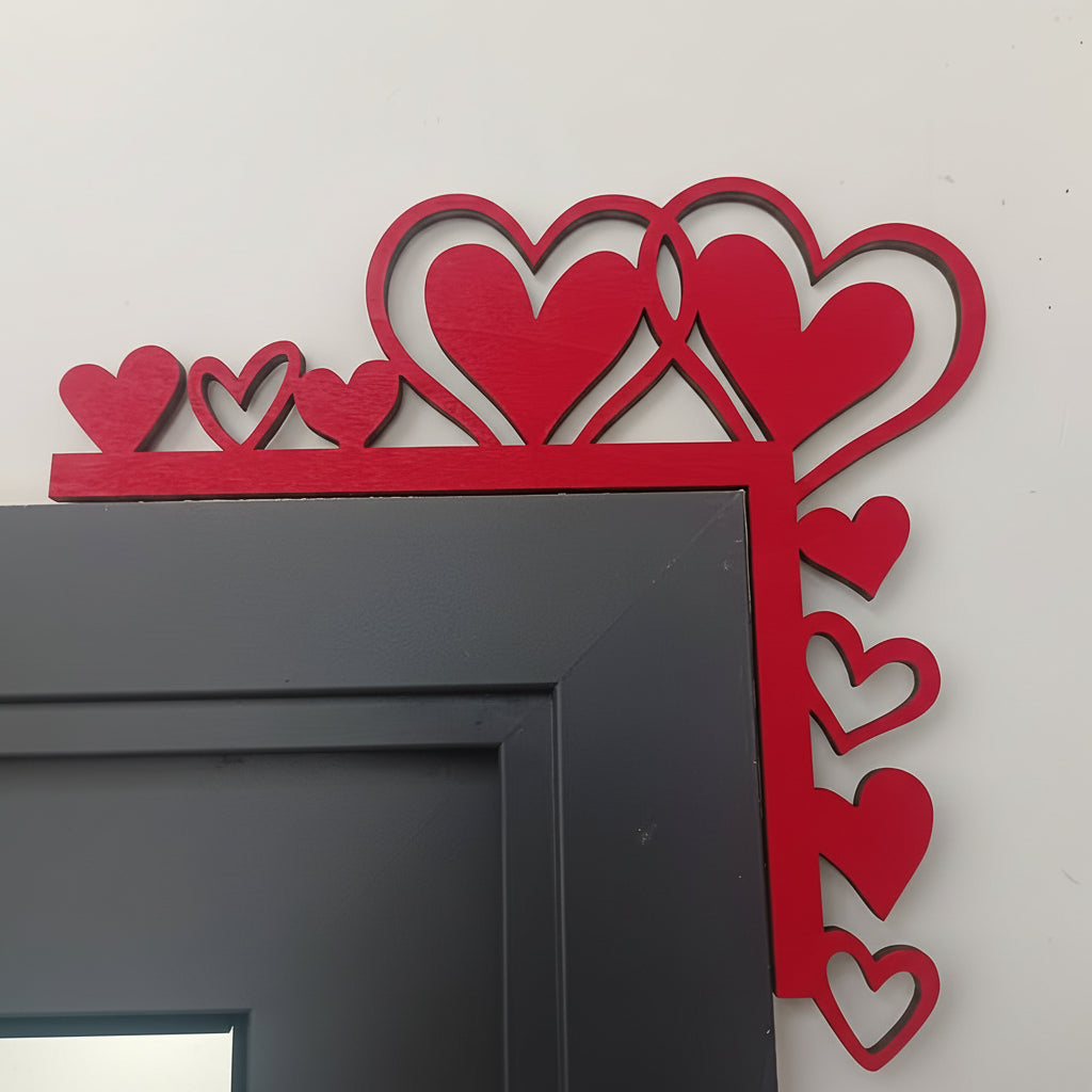 Wood Heart Corner Wall Decor