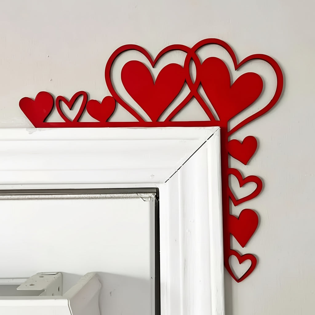 Wood Heart Corner Wall Decor