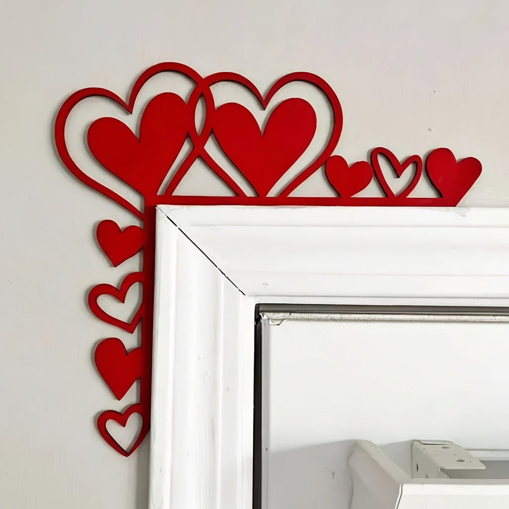 Wood Heart Corner Wall Decor