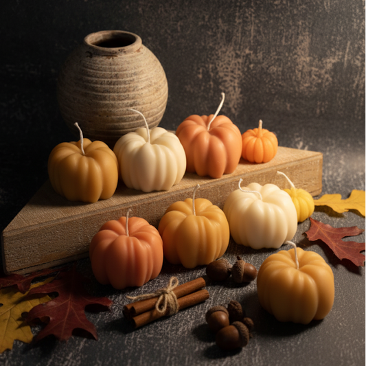 Acorna Sculpture Candle - Cast Acorn, Four Shades
