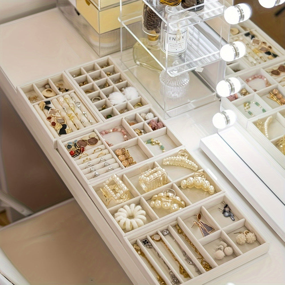 Stackable Jewelry Organizer Tray Set