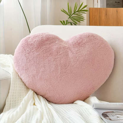 Heart Shaped Plush Throw Pillow