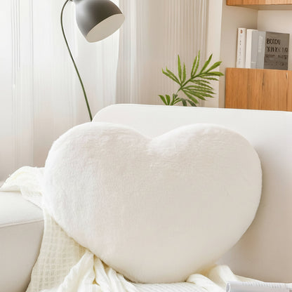 Heart Shaped Plush Throw Pillow