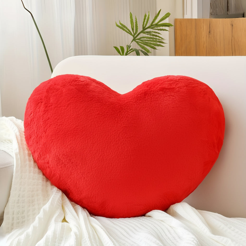 Heart Shaped Plush Throw Pillow