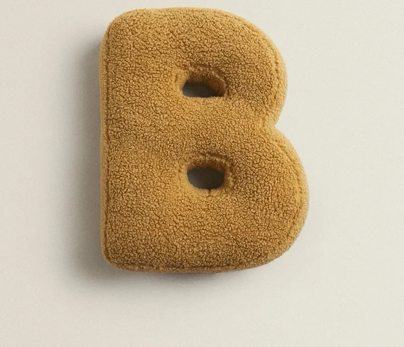 Alphabet Letter Throw Pillow - B