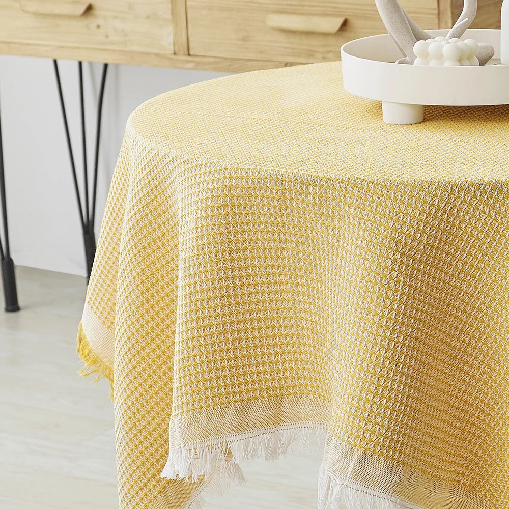 Fringella Square Tablecloth - Crocheted Edge, Three Sizes