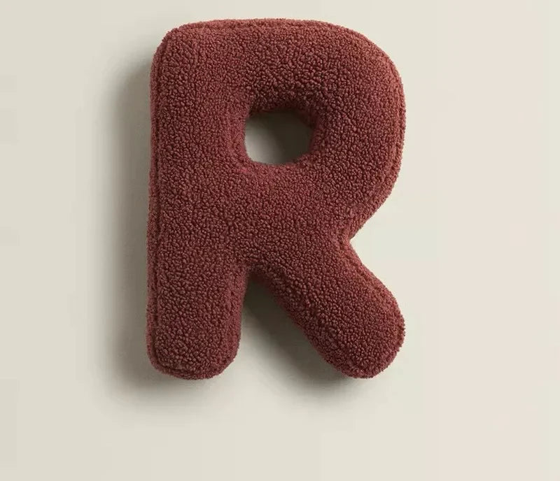 Alphabet Letter Throw Pillow - R