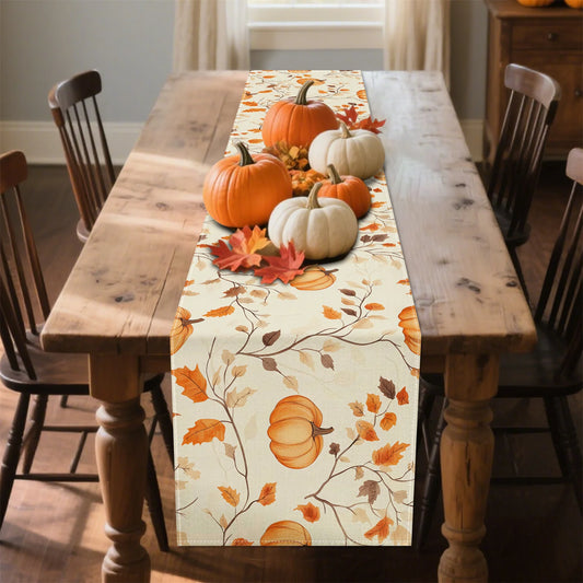 Pumbrey Knitted Runner - Six Lengths, Pumpkin Motif
