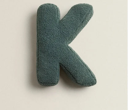 Alphabet Letter Throw Pillow - K