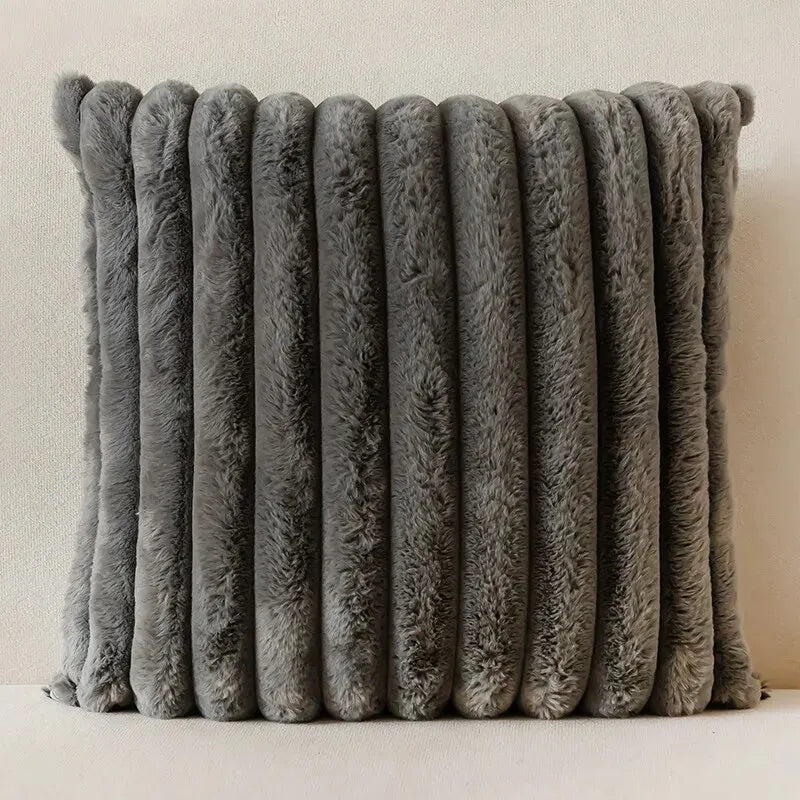 Cordura Plush Cushion Cover - Ribbed Faux Fur, 45cm