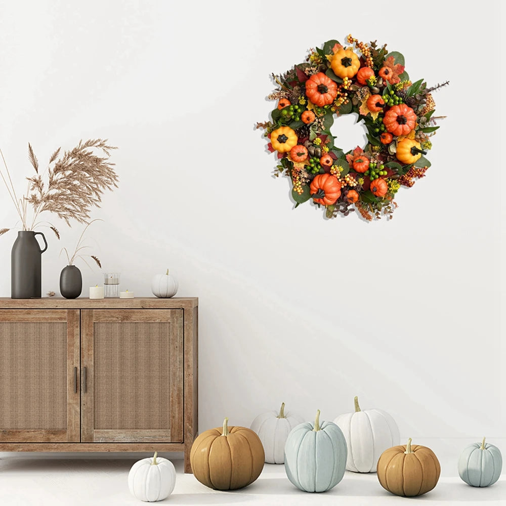 Rowanne Harvest Wreath - Rattan Base, Cone & Berry