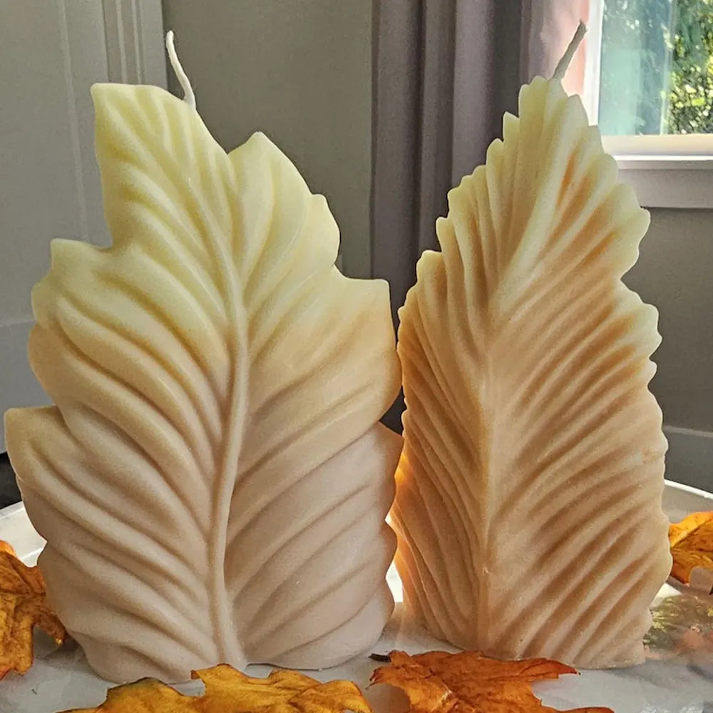 Foliata Candle Mould - Veined Leaf Silicone Cast
