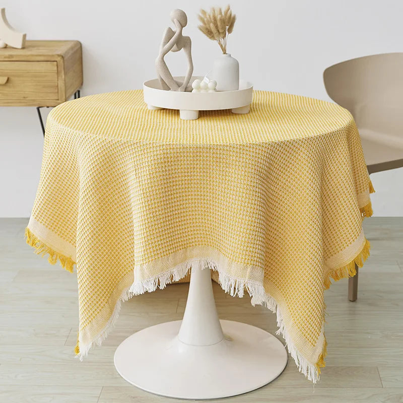 Fringella Square Tablecloth - Crocheted Edge, Three Sizes
