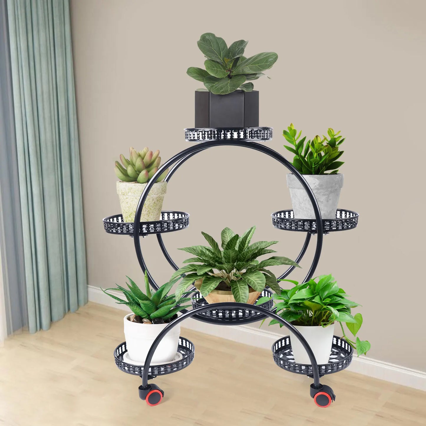Metal Plant Stand with Wheels