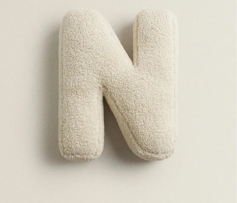 Alphabet Letter Throw Pillow - N