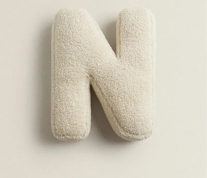 Alphabet Letter Throw Pillow - N