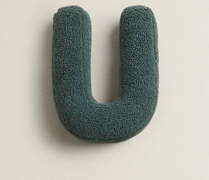 Alphabet Letter Throw Pillow - U