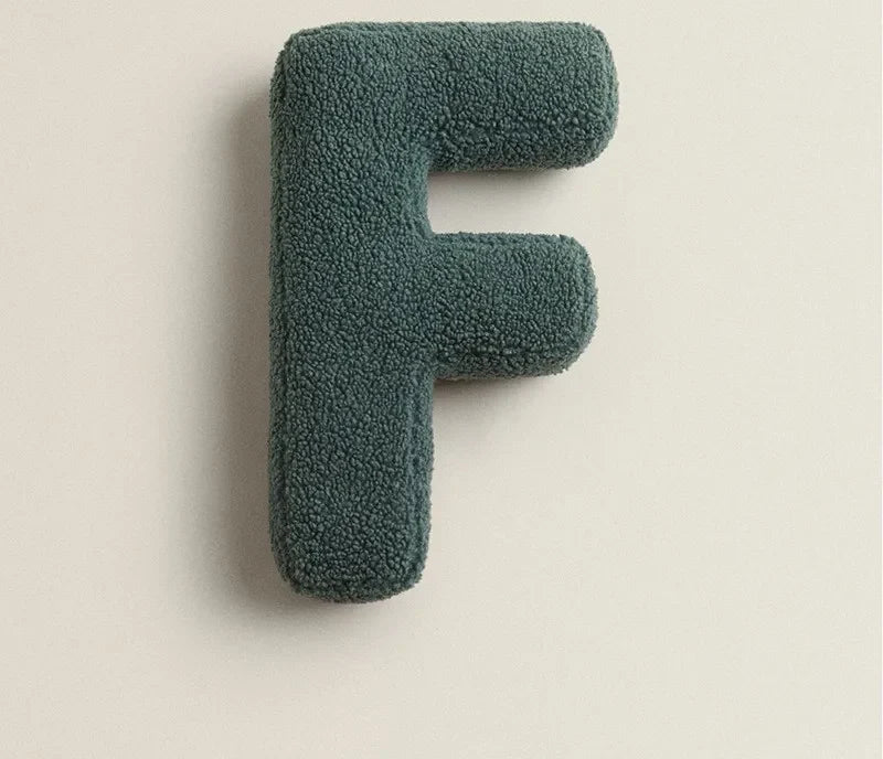 Alphabet Letter Throw Pillow - F