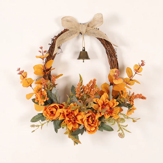 Amberly Door Wreath - 35cm Leaf & Berry Ring
